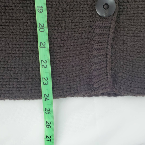 Vince Crochet Cable Knit Wool Sweater XS Chocolate Brown Top Minimalist Neutral - Picture 8 of 9